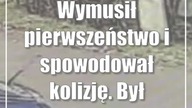 Wymusił pierwszeństwo i spowodował kolizję.  Był kompletnie pijany