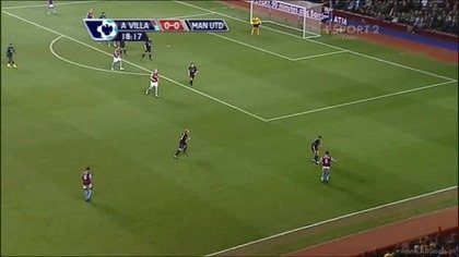 Premier League sezon 2009/2010 Aston Villa 1-0 Man Utd Cuellar