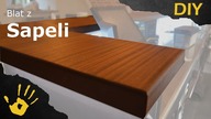 Blat na bar z drewna egzotycznego (sapeli)
