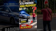 Radiowóz czy pieszy? Kto powinien kogo przepuścić?  #policja #prawo #kierowcy #shorts