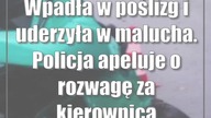 Wpadła w poślizg i uderzyła w malucha.  Policja apeluje o rozwagę za kierownicą