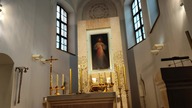 4K Świątynia miłosierdzia Bożego w Wilnie z oryginalnym obrazem Jezusa Miłosiernego . 25-02-2023