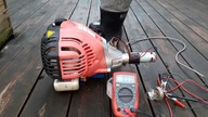 How to make Generator 12v DC 10A Drill Bore generator spalinowy. Kosa plus silnik do wkrętarki.