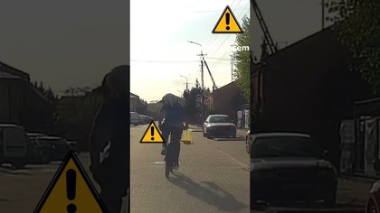 Niebezpieczna jazda z psem na karku #shorts #rikordwidjo