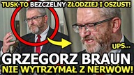 GRZEGORZ BRAUN POTĘŻNIE UDERZYŁ W DONALDA TUSKA! TO ZWYKŁY ZŁODZIEJ I OSZUST! ZA KRATY Z NIM!