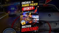Chciała ustąpić policji skończyło się zderzeniem.  Kto zawinił?  #policja #kolizja #shorts