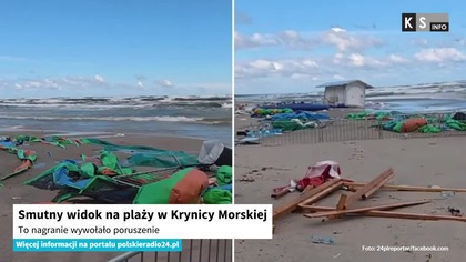 Smutny widok na plaży w Krynicy Morskiej.  To nagranie wywołało poruszenie [KS Info]
