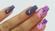 Violet ombre & Little leaves / Bluesky Polska