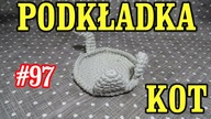 Podkładka kot na szydełku , crochet, DIY, kurs, tutorial, po kubek, szydełkowa prosta i łatwa #97