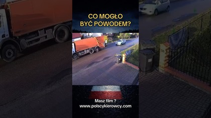 Osobówka wjechała w tył śmieciarki.  Pracownik trafił do szpitala.  #droga #PGK #info