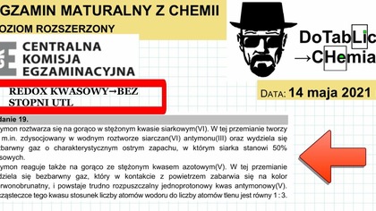 Antymon roztwarza się na gorąco w stężonym kwasie siarkowym(VI). ZADANIE 19 CKE 2021 MAJ REDOX 
