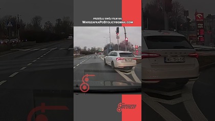 Czerwone światło? Nie dla niego.  Jak to nazwiesz? (same złe odpowiedzi) #warszawa #kierowca