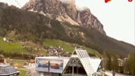 Corvara in Badia - Dolomiti Superski | Widok Sassongher górskich oraz wyciąg narciarski Boe