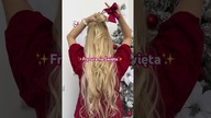 POMYSŁ NA SZYBKĄ FRYZURĘ NA ŚWIĘTA  #shorts #hairstyles