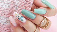minty grey autumn nails art tutorial / Elisium Nails