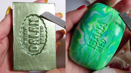 Soap Carving ASMR Relaxing Sounds no talking Satisfying ASMR Video #soapcarving #soapcuttingvideo