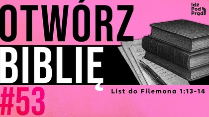 Chcesz zacząć czytać Biblię, ale nie wiesz, od czego zacząć?
Szukasz nadziei, sensu i żywej relacji z Bogiem?
A może po prostu pragniesz spotkać ludzi, z którymi wspólnie odkryjesz, że Słowo Boże naprawdę przemawia  także dziś?

 Nowy cykl w IPP: OTWÓRZ BIBLIĘ!
Każdego dnia o 21:00 spotykamy się, by razem czytać i rozmawiać o Bożym Słowie  z pastorem Pawłem Chojeckim.

 Tym razem sięgamy po List do Filemona  krótki, ale niezwykle mocny tekst o przebaczeniu, miłości i sile Ewangelii, która zmienia ludzkie serca.

Nie musisz być ekspertem. Po prostu bądź z nami. Otwórz Biblię.

----------------

 Weź udział w darmowych kursach online:
 Porozmawiaj z Jezusem
 Odkryj, kim jest Jezus
Szczegóły: https://megakosciol.pl/kursy/

 Napisz: kontakt@idzpodprad.pl 
 Zadzwoń: 536 813 435
 Bądź na bieżąco: http://idzpodprad.pl
 Wesprzyj: https://idzpodprad.pl/wsparcie
 Kup nam kawę: https://buycoffee.to/idzpodpradtv

Telewizja Idź Pod Prąd, on-line

Zacznij wspierać ten kanał, a dostaniesz te bonusy:
https://www.youtube.com/channel/UCUZ9x49ZuhZt1QVJafMy5rA/join