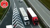 Policyjny dron vs.  ciężarówki na autostradzie A4.  STOP PIRAT