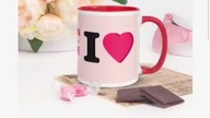 Kolorowy kubek z sercem dla ukochanej osoby #Walentynki #valentinesday #love #miłość #gift #prezent