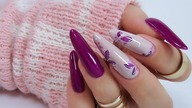 purple fall nails art tutorial / ezebra.pl / Silcare