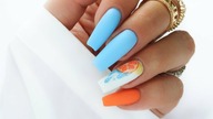Fresh Orange nails art tutorial / Allepaznokcie Molly Lac