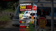 Znak STOP zignorowany chwila nieuwagi i dramat gotowy  #shorts #polskiedrogi