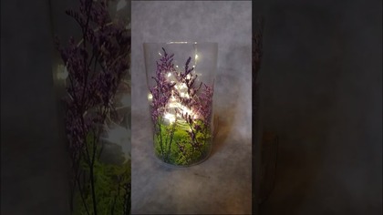 Lampion z kwiatami w szkle z kanału @diy_art_ideas #shorts #diy