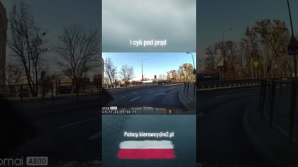 Szok w Olsztynie! Kierowca jedzie pod prąd  #Olsztyn #Drogi #Niebezpiecznie