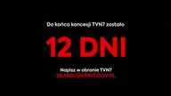TVN 7 - Specjalna plansza i logotyp stacji z napisem Zostało 12 dni do końca koncesji (13. 02. 2022)