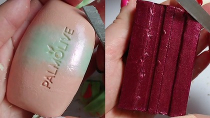 Soap Carving ASMR Relaxing Sounds no talking Satisfying ASMR Video #soapcarving #soapcuttingvideo