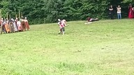 Harcownicy w inscenizacji bitwy pod Świecinem