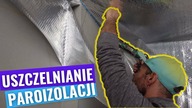 Szczelny montaż paroizolacji na poddaszu.  Montaż płyt GK
