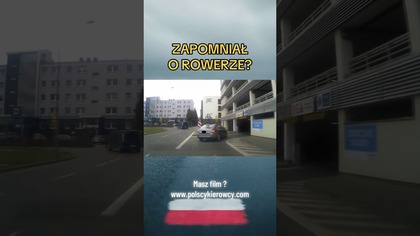 Zapomniał, co ma na dachu Parking podziemny i trach!#Skoda #Rower #Parking #Uwaga #Dashcam