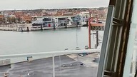 Mostek Kapitański i wyjście z portu w Ystad! Panorama, urządzenia sterujące na promie!