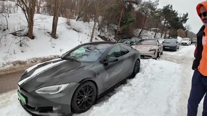 Reakcja Łukasza na moją nową Tesle! ALE BYŁ W SZOKU #tesla #danielgrzyb #elektromobilność