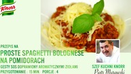Przepis - Proste spaghetti bolognese na pomidorach