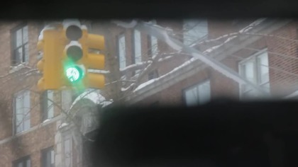 Snowboarding na ulicach NYC