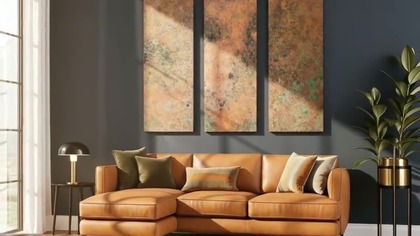 Tríada Cobre  miedziane panele ścienne, które zmieniają wnętrze w dzieło sztuki