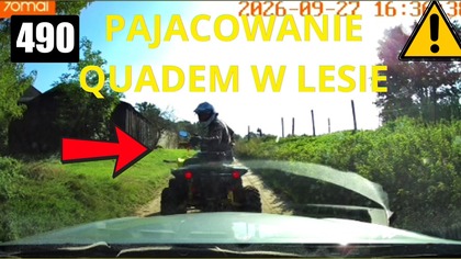 Pajacowanie Quadem po lesie