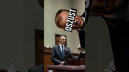 Poseł Jarosław Sachajko.  Akcja: #IdziemyPOwasOszuści