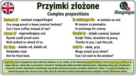 Przyimki proste i złożone po angielsku wyrażenia przyimkowe - Complex Simple Prepositions in English