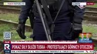 SŁAWKÓW; Policja z pałkami i bronią rozdziela protest związkowców! mp4 686x432