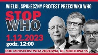 Wielki, społeczny protest przeciwko WHO - Ministerstwo Zdrowia - Warszawa (01.12.2023)