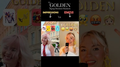 GOLDEN vs GOLDEN EMOJI  #huntrix