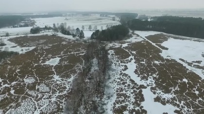 Jezioro Duży Ług w okowach mrozu
