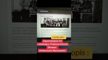 Opłacani Fa(uc)keBuster I antypolski Uniwersytet Warszawski