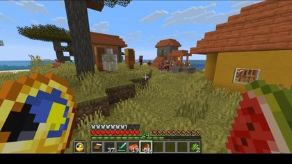 Well, at least the village is livelier #minecraft #game #gaming #Village #Irongolem #Villagers