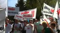 Tłum związkowców pod Sejmem. Panie Premierze Pawlak...