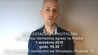 1 września o 19.39 manifestacja patriotyczna pod niemieckim konsulatem we Wrocławiu [WIDEO]