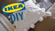 DIY IKEA - Jak przerobić zwykłą poszewkę na poduszkę - POMPONY